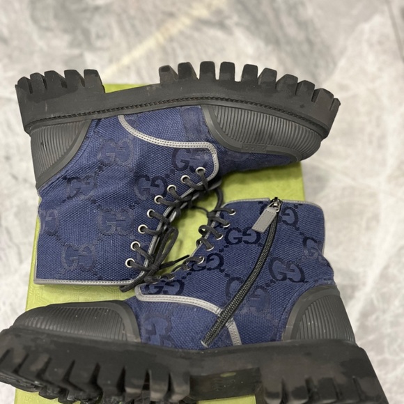 Gucci 699970 GG Supreme Canvas Monogram Men's Boots USA 9 - Picture 3 of 8